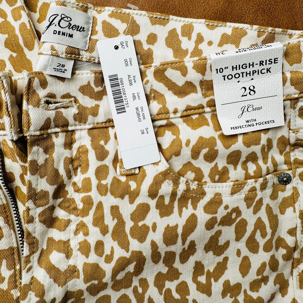 BNWT J.Crew Denim - Animal Print size 28”